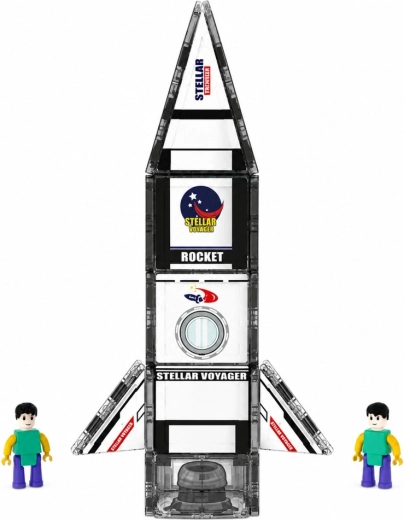 Weltraumrakete aus magnetischen Bauteilen
