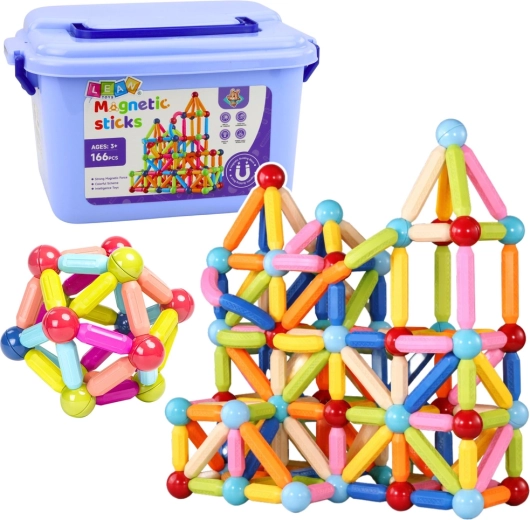 Magnetisches 3D-Bauset in Box, 166 Teile