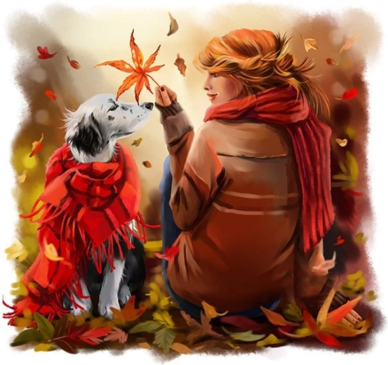 Diamant-Mosaik (Diamond Painting) Hund – bester Freund des Menschen 30 × 30 cm - 1 Stück