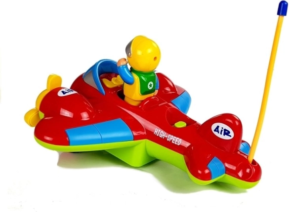Farbenfrohes Flugzeug mit Pilot