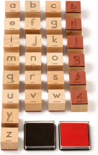 26 Holzstempel mit Buchstaben