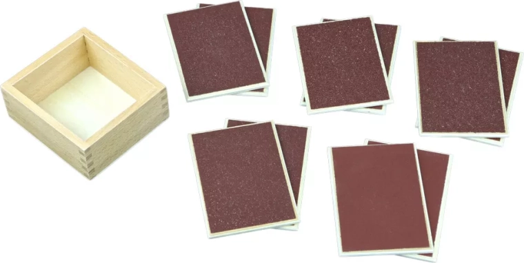 Montessori-Tasttafeln (Sandpapier)