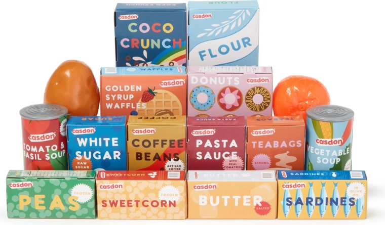 Umfangreiches Lebensmittel-Set für realistisches Spiel