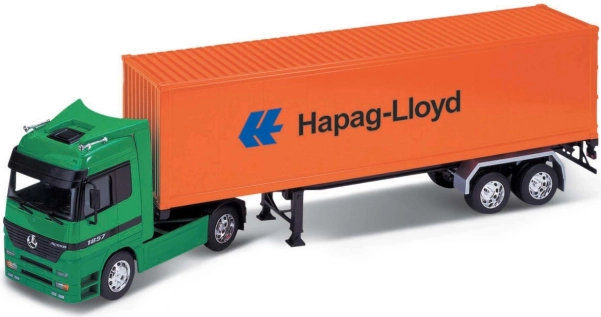 Welly LKW mit Anhänger Mercedes-Benz Actros