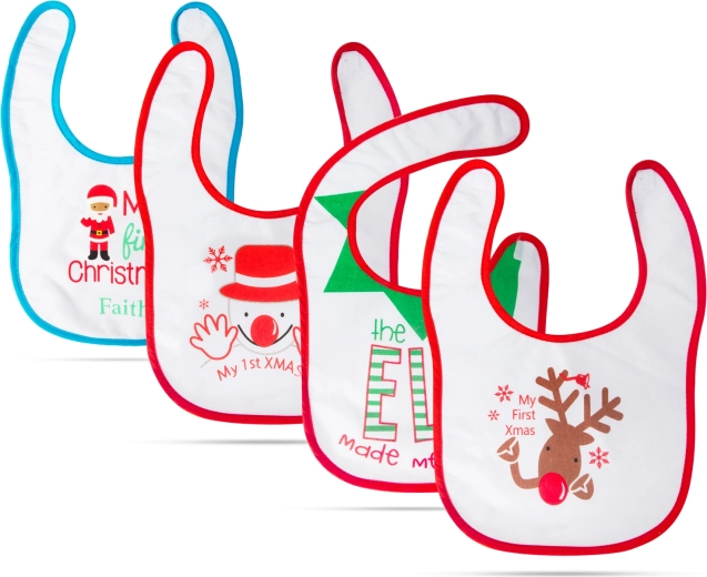 Weihnachtliches Kinderlätzchen mit Motiv – 1 Stück