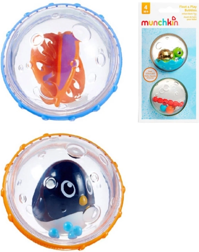Munchkin rasselnde Wasserkugeln mit Tieren für die Badewanne – Set mit 2 Stück