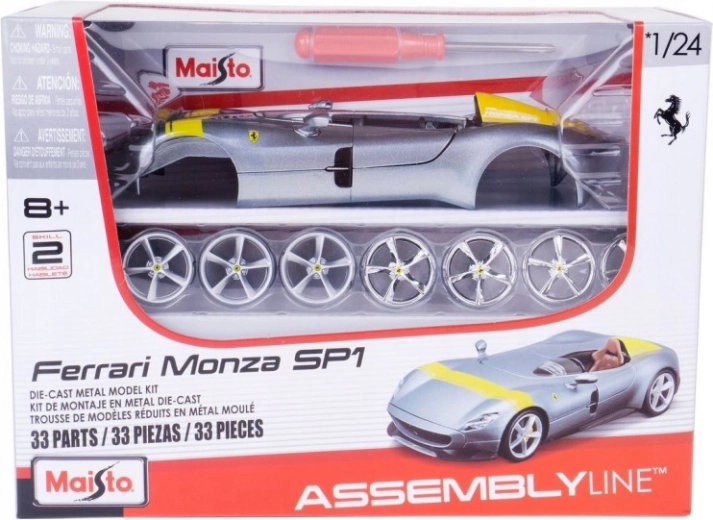 Maisto Ferrari Monza SP1 silberner Autobausatz 1:24