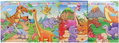 Dinosaurier-Malbuch mit Aufklebern