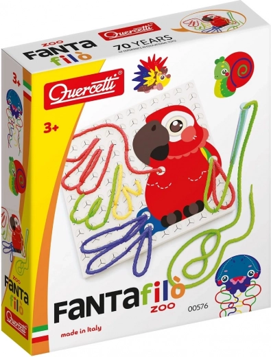 Quercetti Fantafilò Zoo Näh- und Fädelset für Kinder