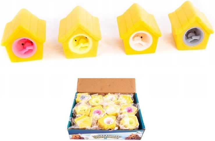 Antistress-Quetschspielzeug „Käse mit Maus“ (12 Stk. im Display)