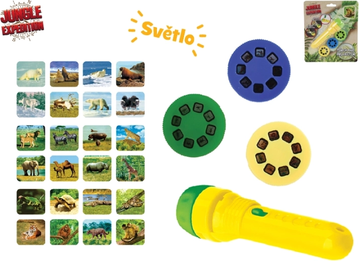 Projektor-Taschenlampe Jungle Expedition für Kinder