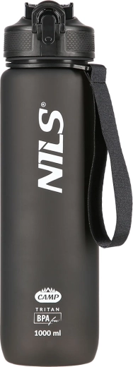 Tritan-Wasserflasche NILS Camp 1 l – schwarz