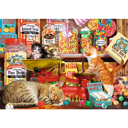 Puzzle 1000 Teile Katzen Süßigkeiten
