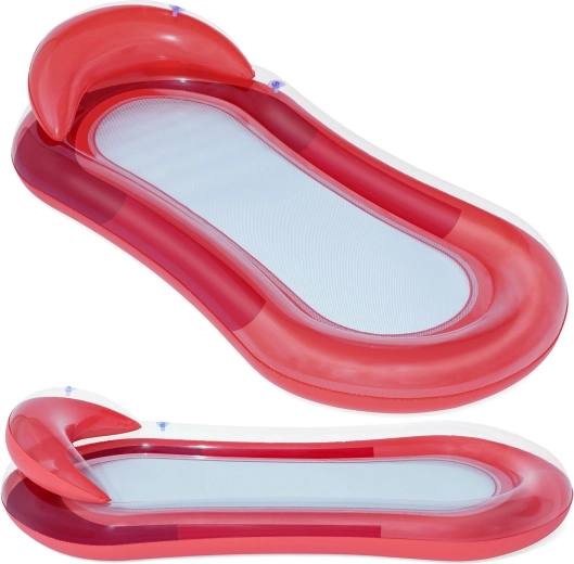 Aufblasbare Wassermatratze mit Rückenlehne BESTWAY, rot, 160 × 84 cm