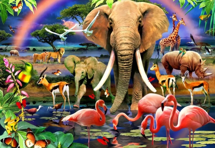 Puzzle Afrikanische Savanne 1000 Teile BLUEBIRD