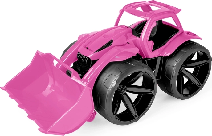 Wader Maximus rosa Kinder-Bulldozer mit Schild
