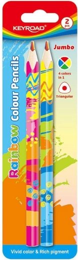 Buntstifte KEYROAD Magic Jumbo dreikantig, 2 Stk.