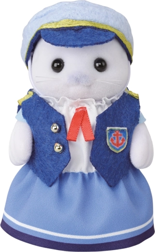 Figur der Robben-Mama Amora im Matrosenkostüm