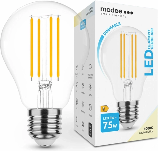 Modee Smart Lighting LED-Filamentlampe E27 8 W Neutralweiß