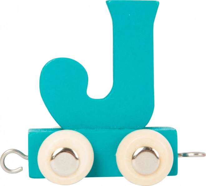 small foot Holzeisenbahn – bunte Buchstaben Wagen J