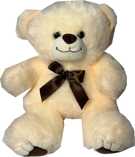 Cremiger Plüsch-Teddybär 28 cm