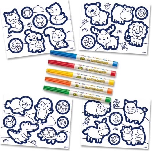 Große Sticker mit kräftigen Konturen