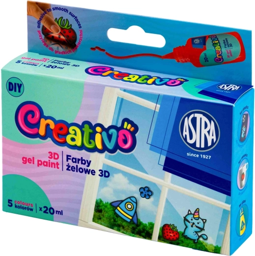 Astra Creativo Farben für Gel-Aufkleber 5×20 ml