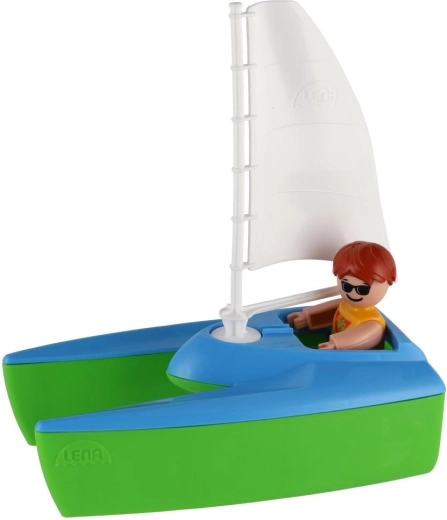 Zwei Boote mit Figuren