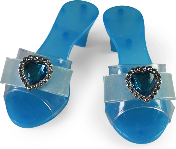 Glitzernde blaue Schühchen für einen königlichen Auftritt