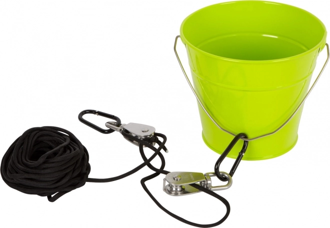 Flaschenzug small foot mit Metalleimer für den Kinder-Garten und das Spielhaus