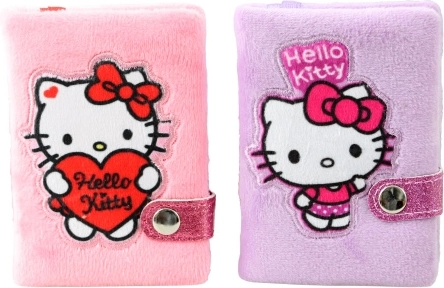 Hello Kitty Plüsch-Mini-Notizbuch mit Druckknopfverschluss