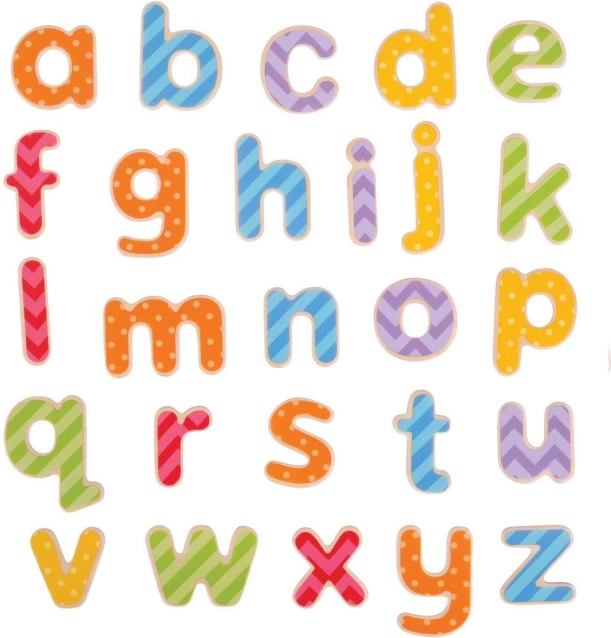 Bigjigs Toys bunte magnetische Buchstaben (kleine Buchstaben)