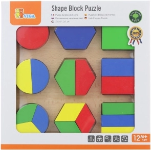 Holzpuzzle Farben und Formen