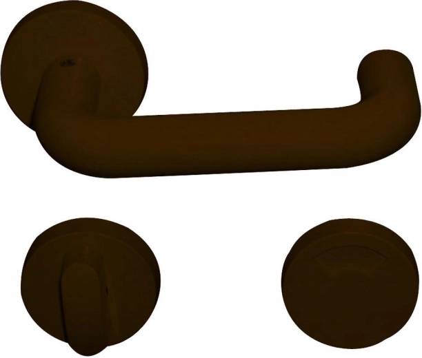 WC-Türklinke mit Anzeige, braun, Kunststoff