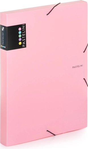 Dokumentenbox A4 Pastelini rosa mit Gummiband