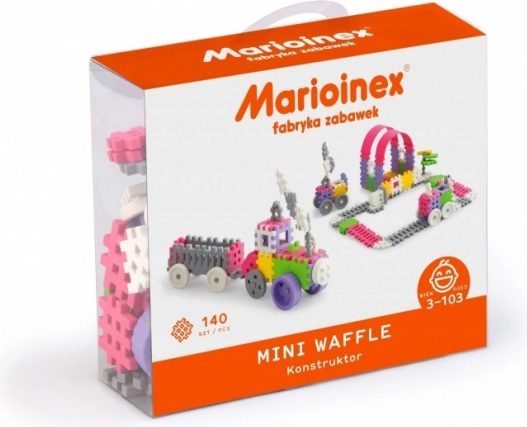 Bausteinset Mini Waffle Konstruktor 140 Stk – rosa