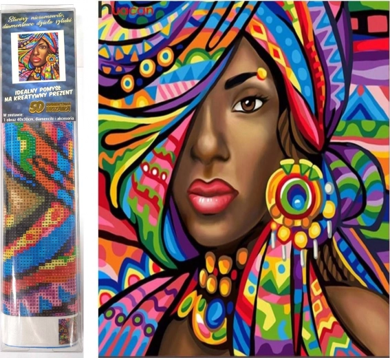 Diamantmalerei Afrikanerin 30x40 cm