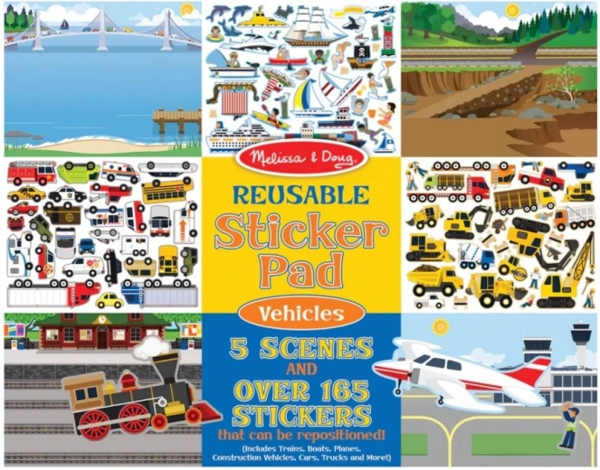 Melissa & Doug - wiederverwendbare Aufkleber Fahrzeuge