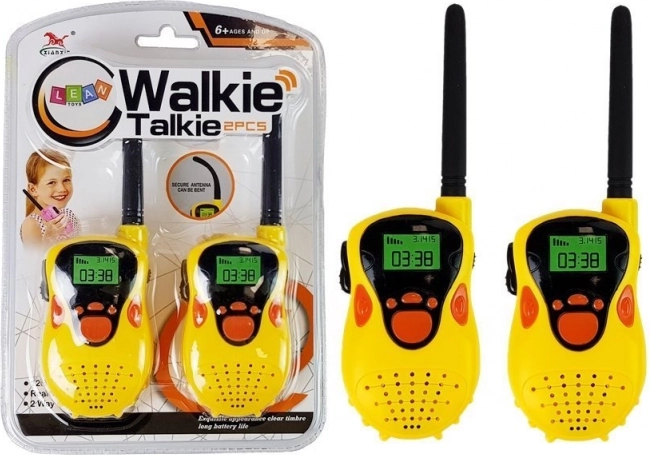 Walkie-Talkie Kurzwellenradio 100 m Reichweite Gelb für Kinder