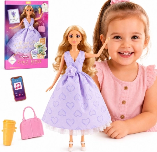 Puppe Woopie Royal Lily mit langen blonden Haaren, 30 cm, und Zubehör