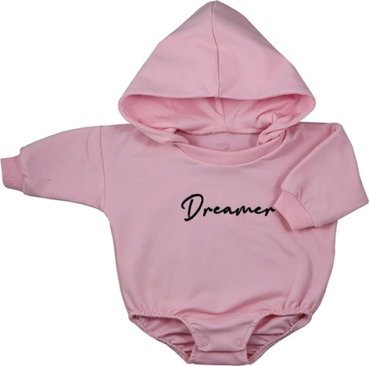 Baby-Baggy-Body mit Kapuze Koala Dreamer – rosa