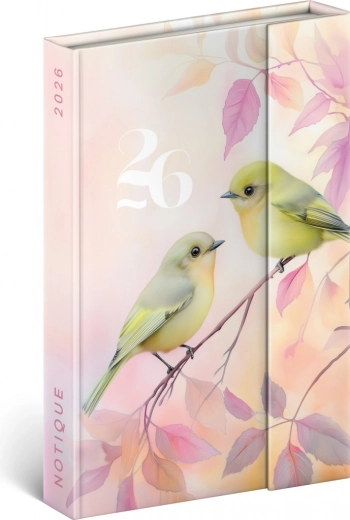 Wöchentlicher magnetischer Planer Vögel 2026