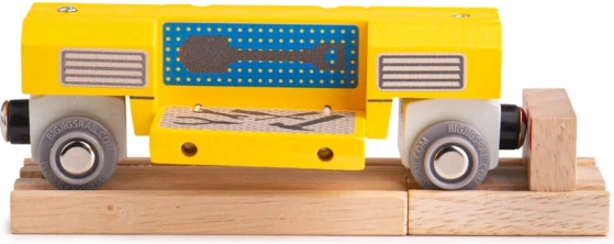 Bigjigs Rail Holz-Mobile Werkstatt – Wagen mit Werkzeug