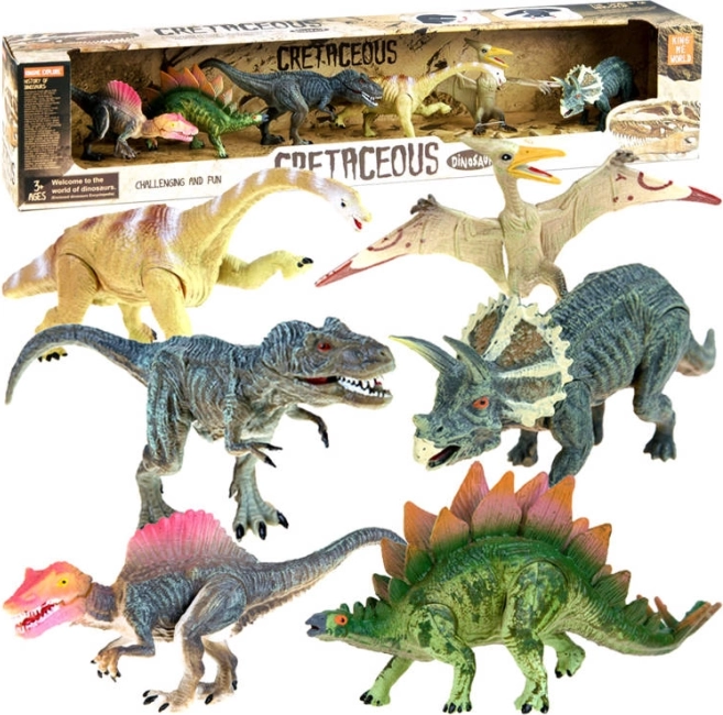 Satz bemalter Dinosaurier-Figuren
