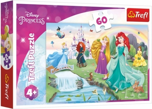 Puzzle 60 Teile Lerne die Prinzessinnen kennen DISNEY PRINCESS Trefl