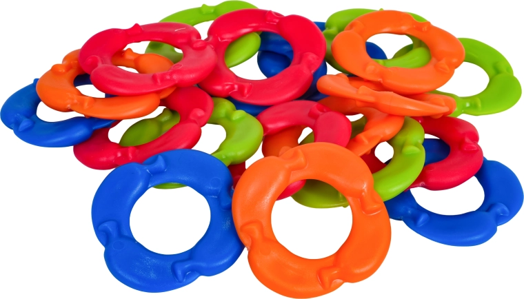 20 bunte Ringe für bis zu vier Spieler