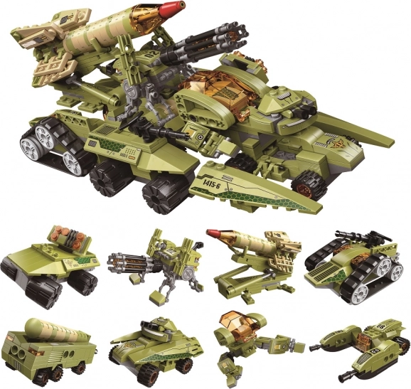 Qman Thunder Expedition Kampf Fahrzeug Baukasten 8-in-1