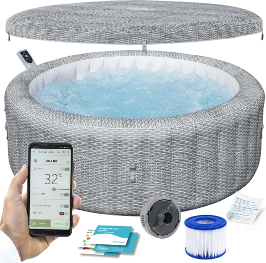Aufblasbarer Whirlpool LAY-Z-SPA Bali Grey für 4–6 Personen