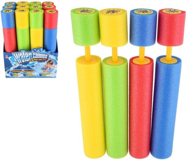 Schaumstoff-Wasserkanone 40 cm – 4 Farben (12 Stk. im Display)