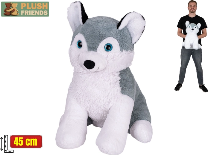 Plush Friends Plüsch-Husky 45 cm, sitzend